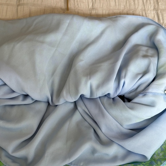 Women Ramy Brook Rylee Ruffle Style Mini Dress Halter Smocked Lined Size 00 - Picture 9 of 10